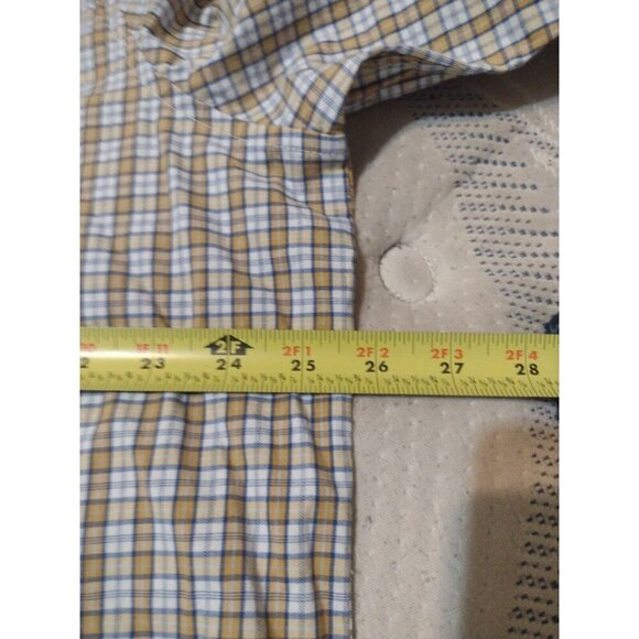 New True Craft Men's 2XL Button Up Flex Shirt Brown White Long Sleeve NWT - Picture 11 of 12